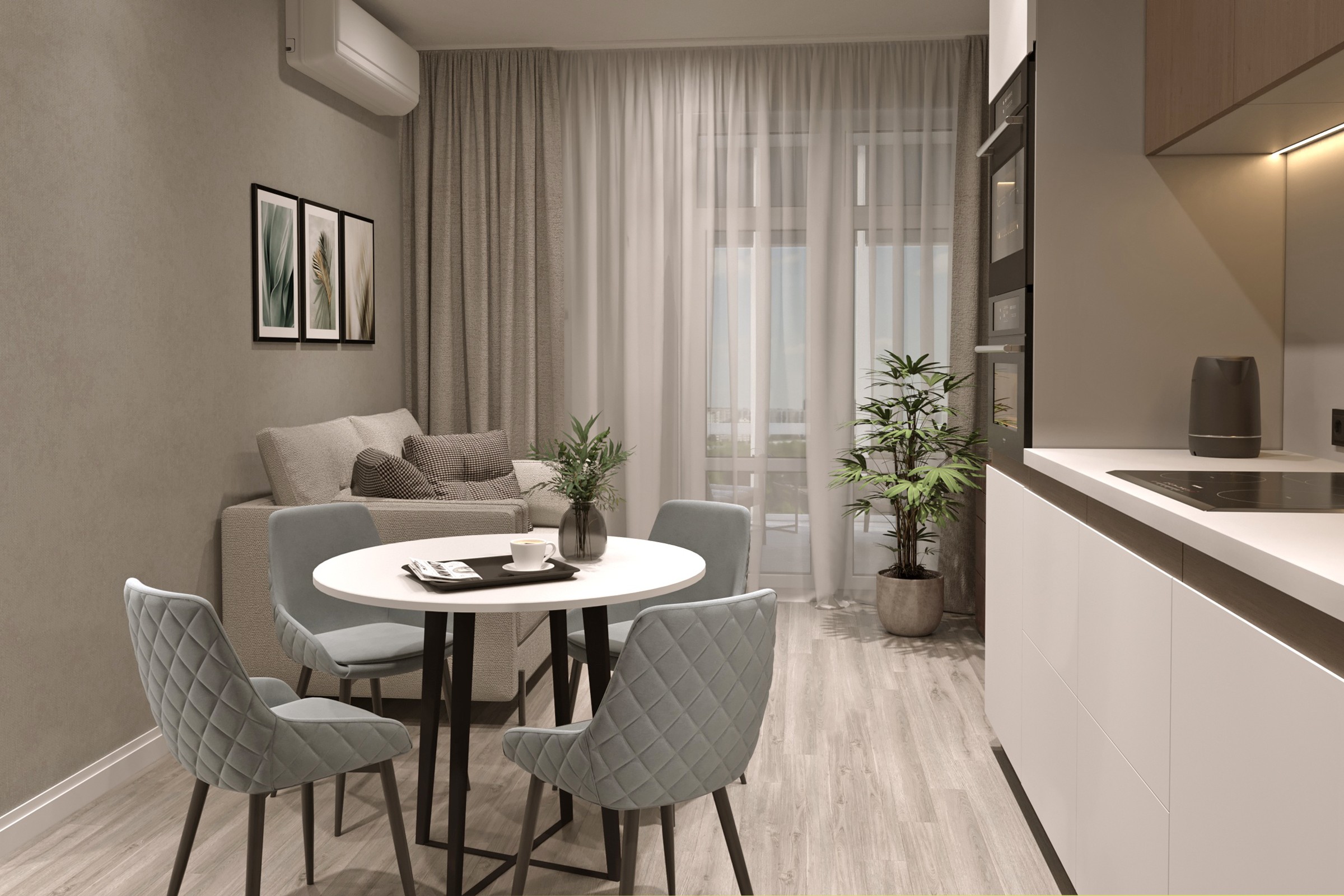 Отделка «Графит», Кухня