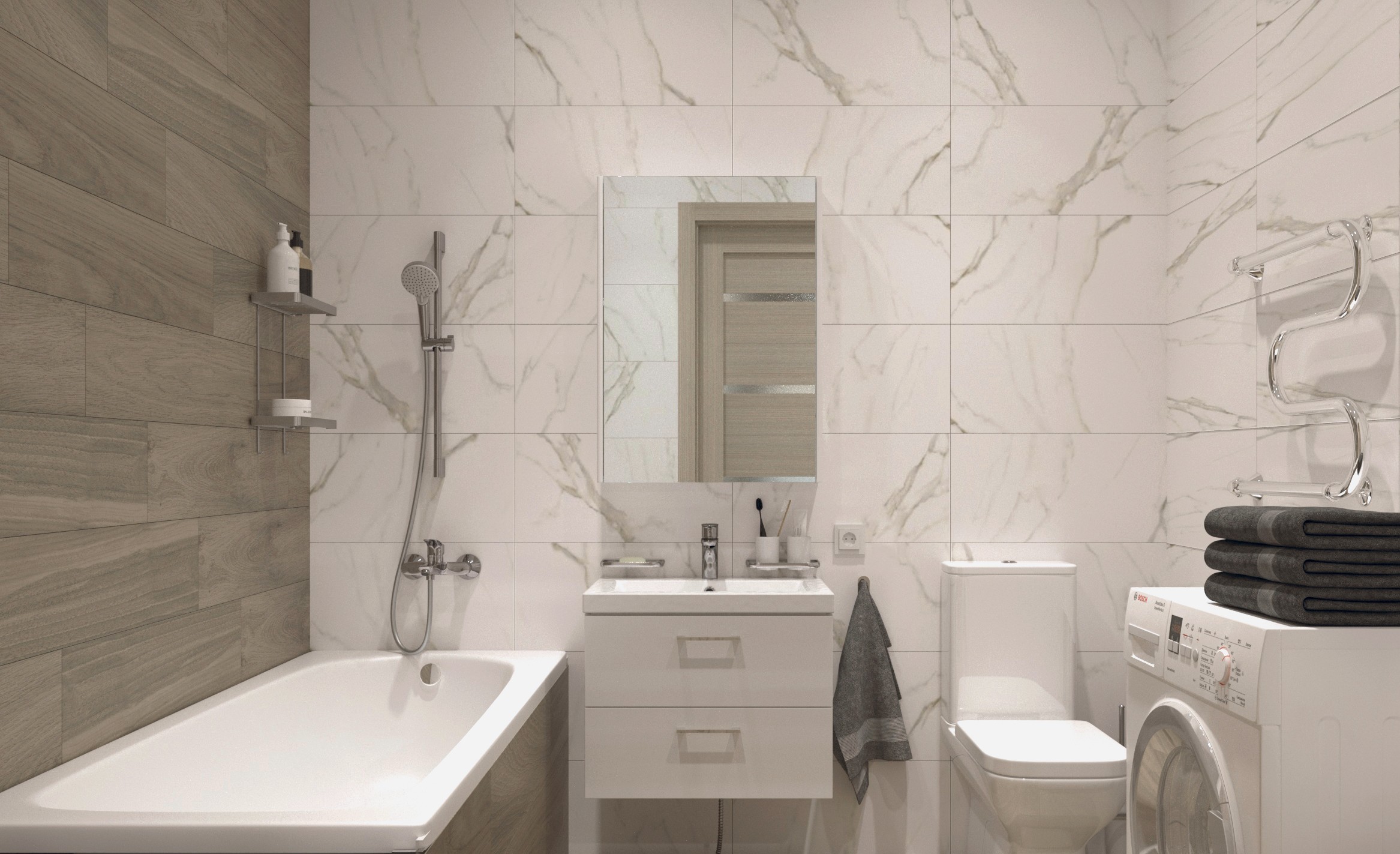 Отделка «Оникс», Санузел