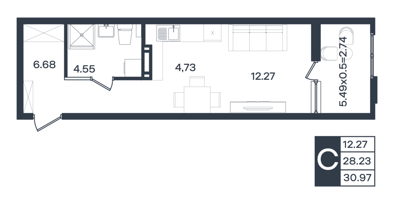 Студия, 30.97