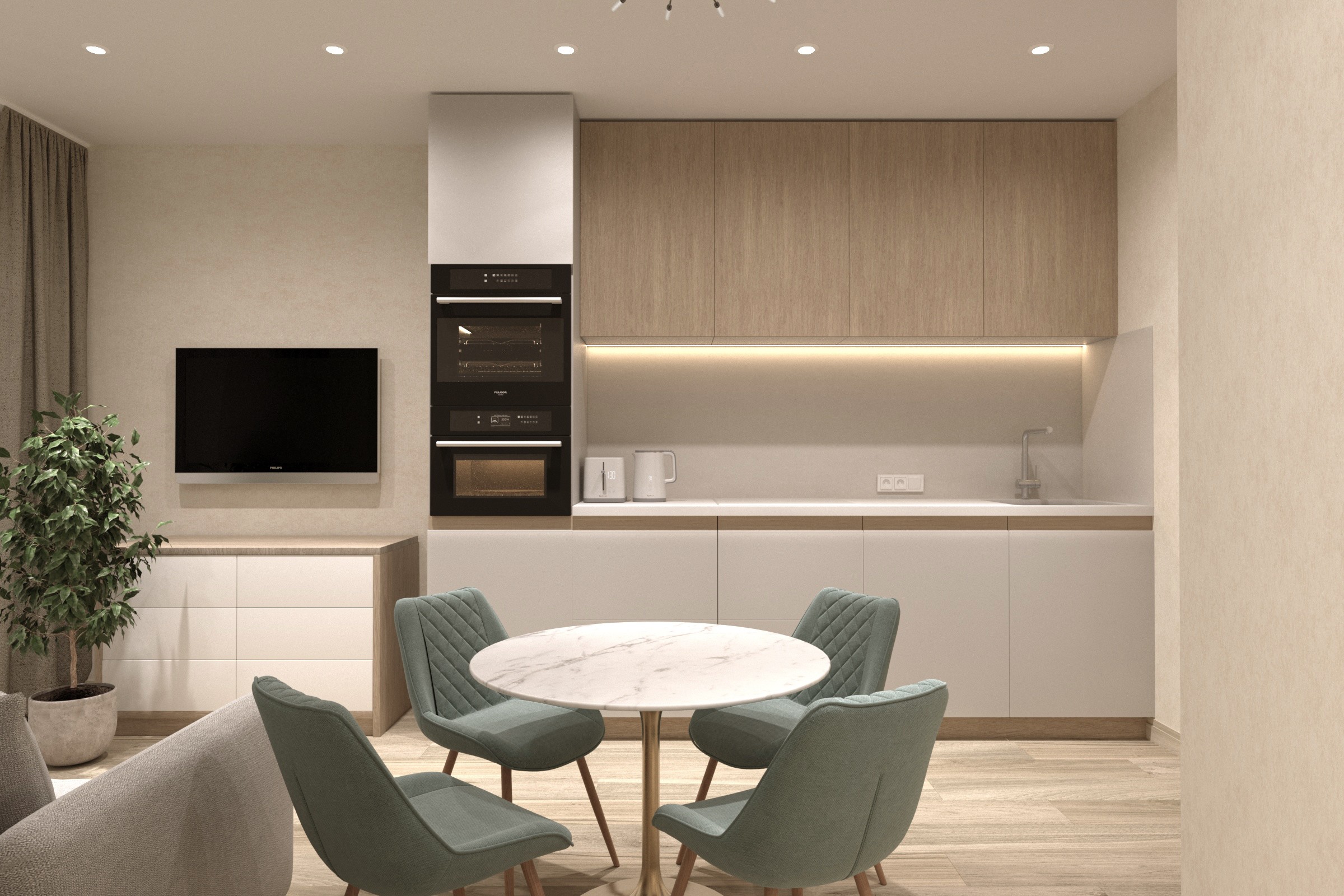 Отделка «Оникс», Кухня