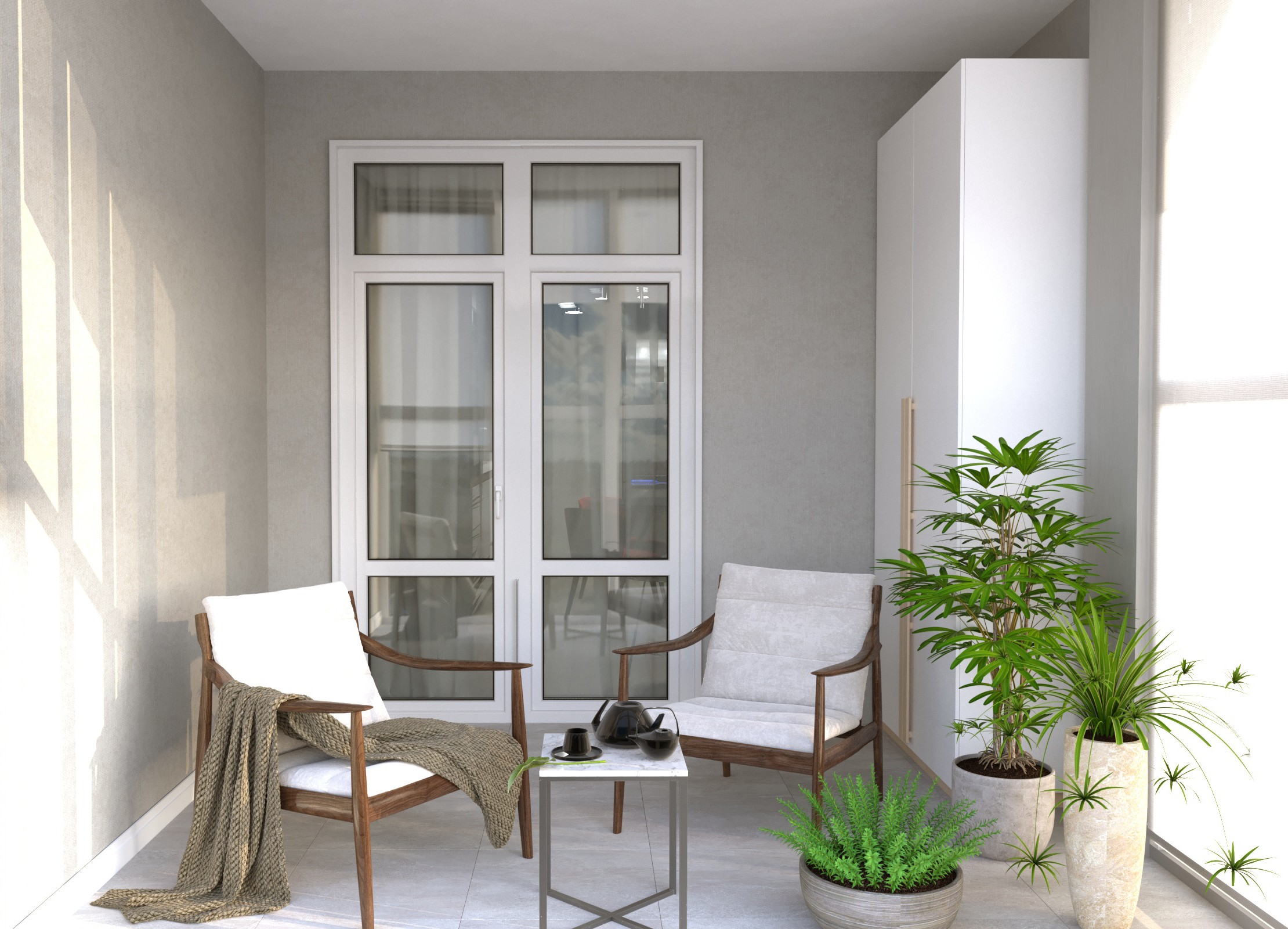 Отделка «Графит», Лоджия